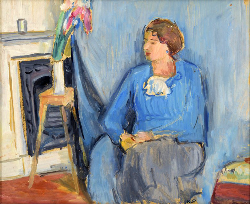 woman in the living room
